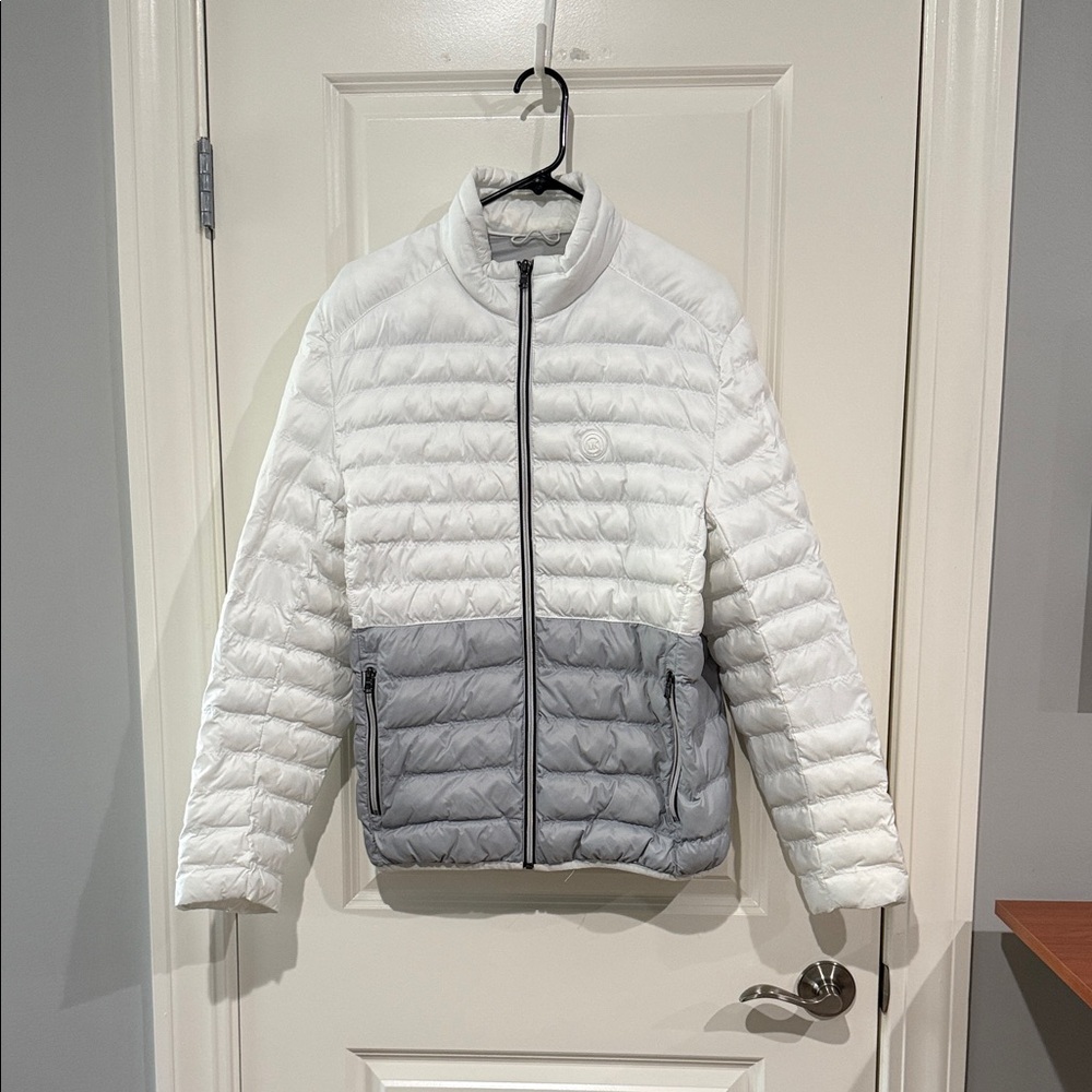 Michael Kors White and Gray Puffer Jacket